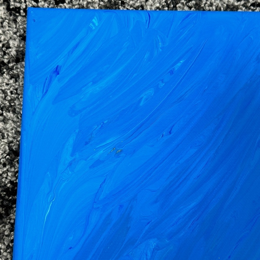 Abstract Blue Canvas Art - Picture 3 of 5